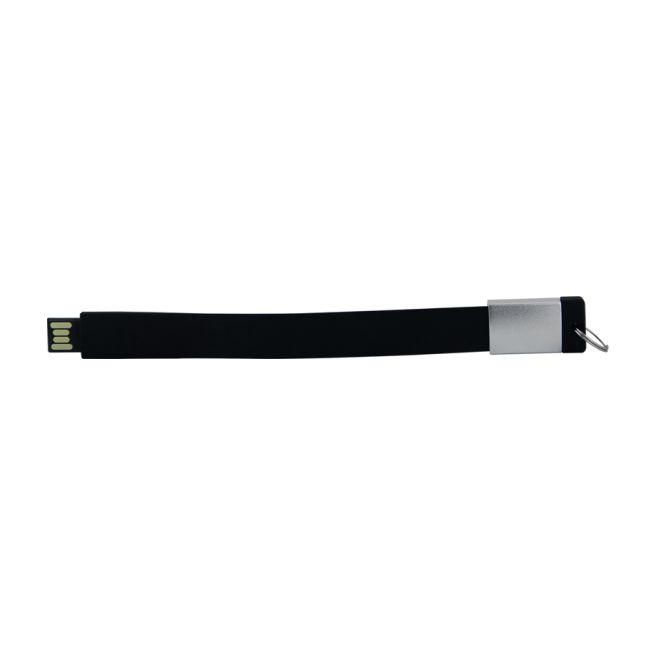 usb-ls8-neg_zoom USB Llavero silicon 8GB Negro - Image 1